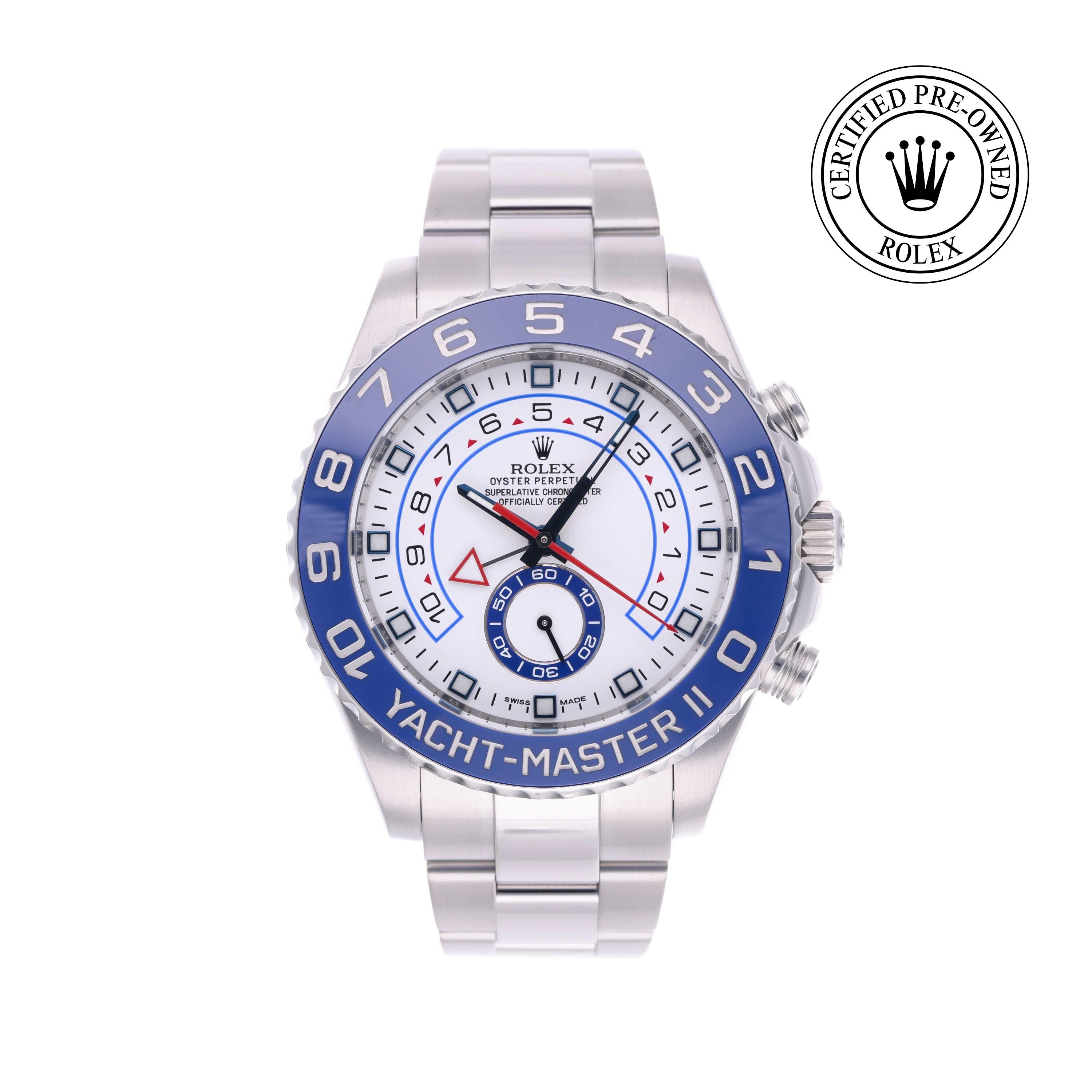 Rolex Certified Pre-owned Yacht-Master M116680-0001 front on white background