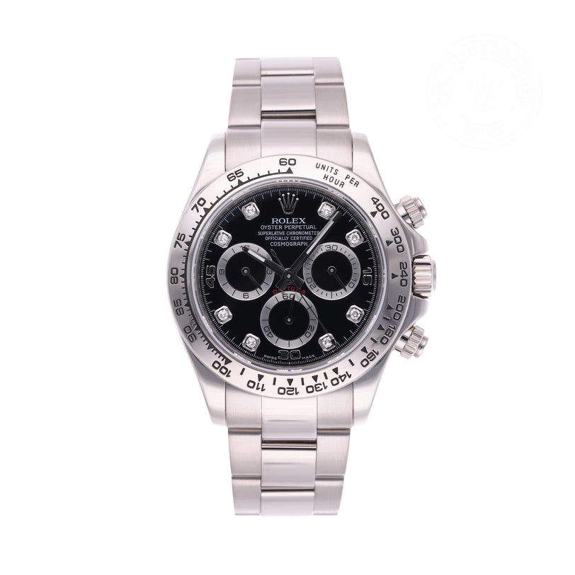 Rolex Certified Pre-owned Daytona M116509-0013 front on white background