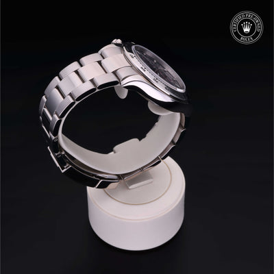 Rolex Certified Pre-owned Daytona M116509-0036 front on black background