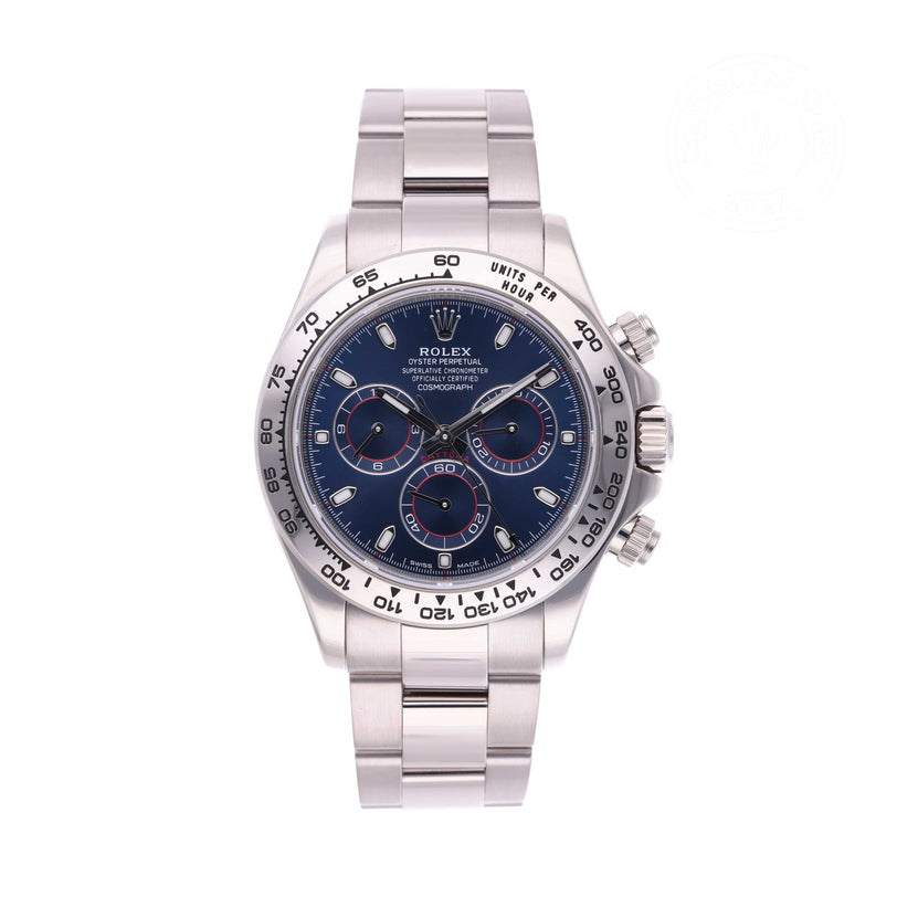 Rolex Certified Pre-owned Daytona M116509-0036 front on white background