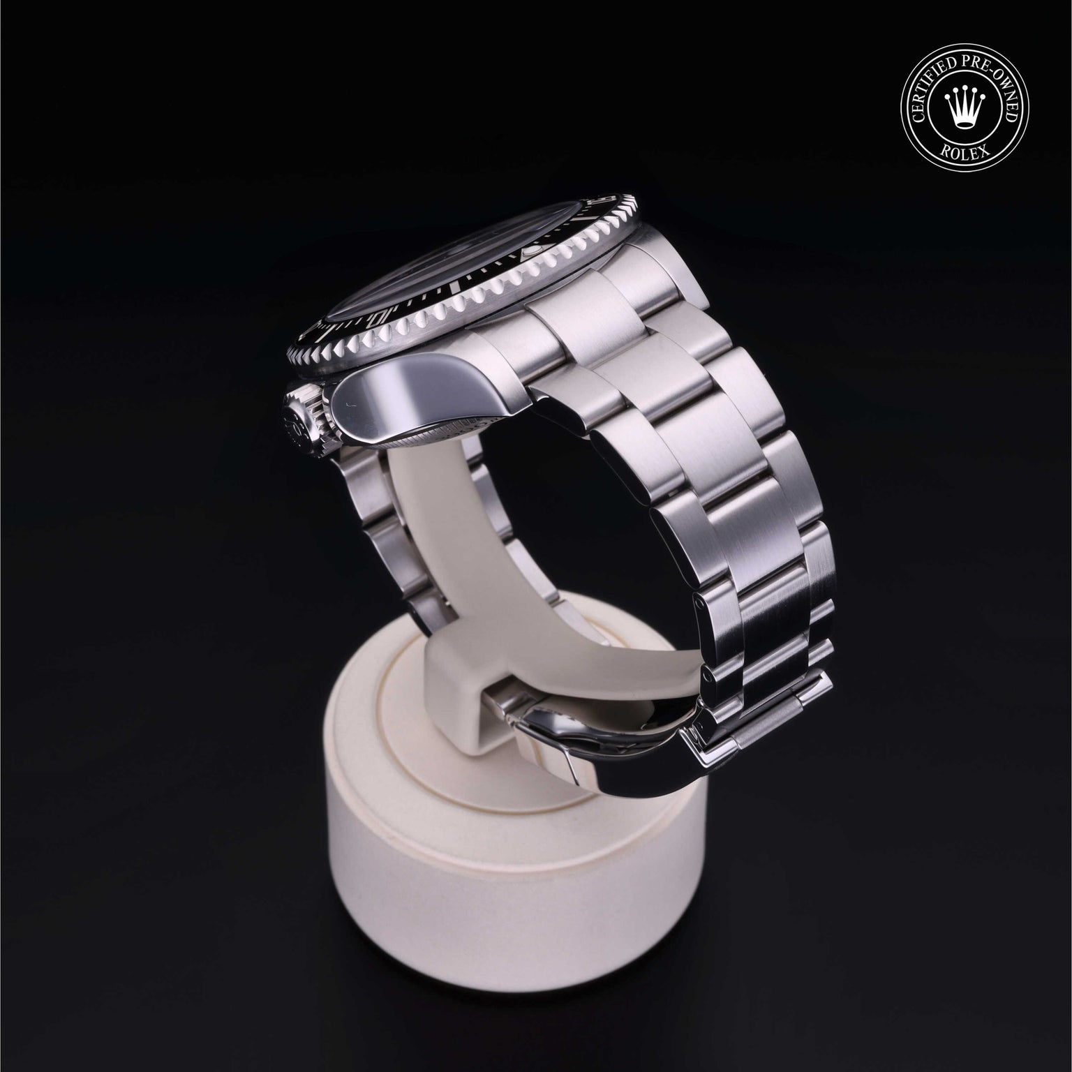 Rolex Certified Pre-owned Sea-Dweller M126660-0002 front on black background