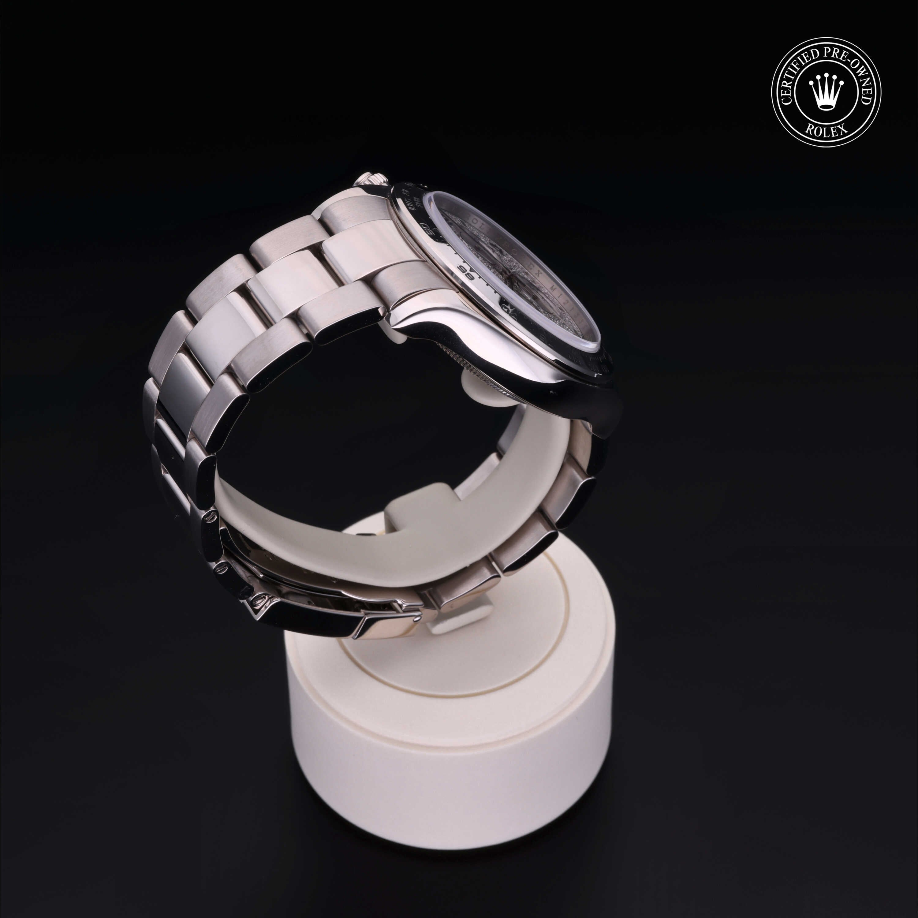 Rolex Certified Pre-owned Daytona M116509-0013 front on black background