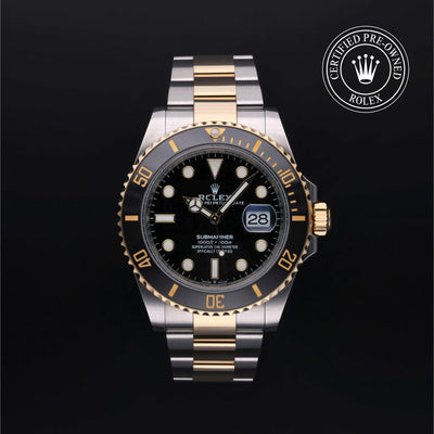 Rolex Certified Pre-owned Submariner M126613LN-0002 front on black background