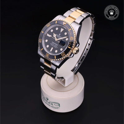 Rolex Certified Pre-owned Submariner M126613LN-0002 front on black background