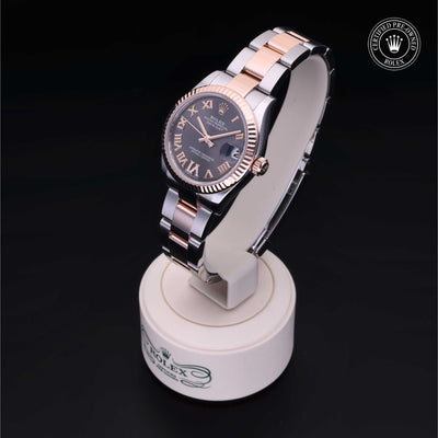 Rolex Certified Pre-owned Lady Datejust M278271-0029 front on black background