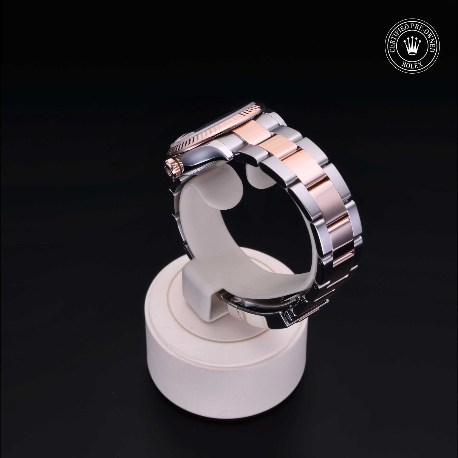 Rolex Certified Pre-owned Lady Datejust M278271-0029 front on black background