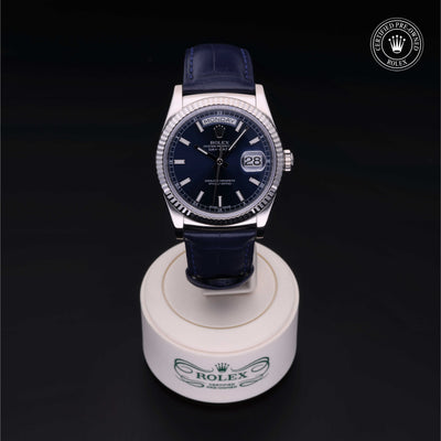Rolex Certified Pre-owned Day-date M118139-0004 front on black background
