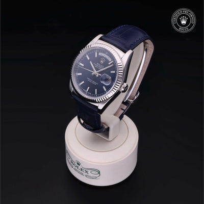 Rolex Certified Pre-owned Day-date M118139-0004 front on black background