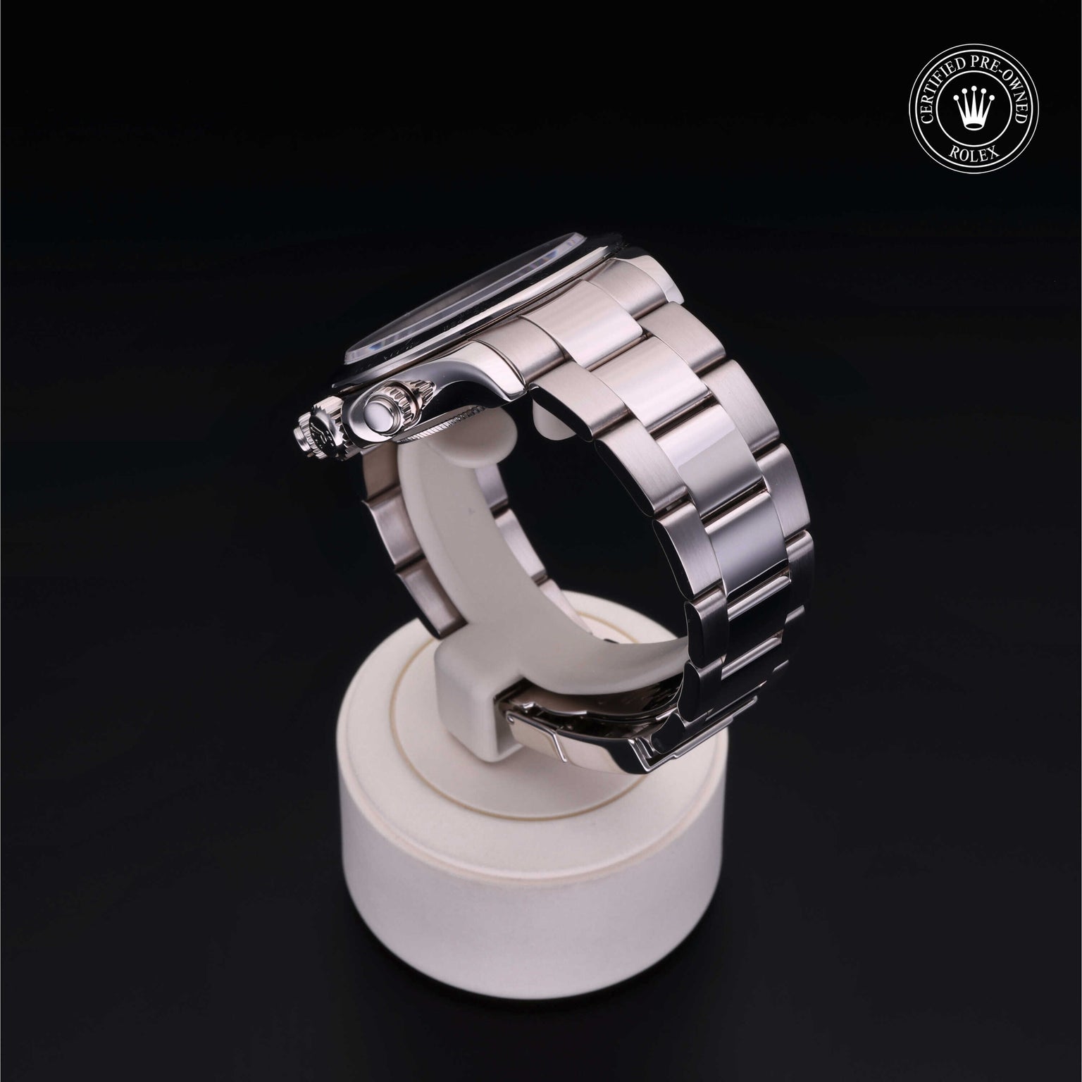 Rolex Certified Pre-owned Daytona M116509-0025 front on black background