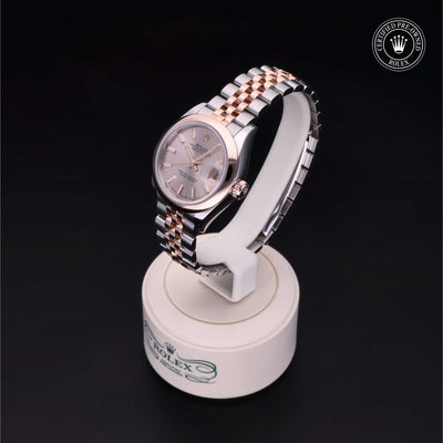 Rolex Certified Pre-owned Lady Datejust M279161-0001 front on black background