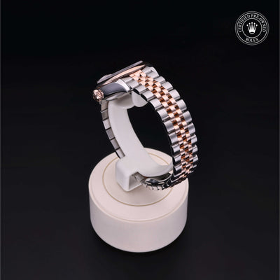 Rolex Certified Pre-owned Lady Datejust M279161-0001 front on black background