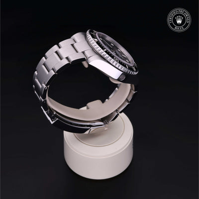 Rolex Certified Pre-owned Sea-Dweller M116600-0003 front on black background