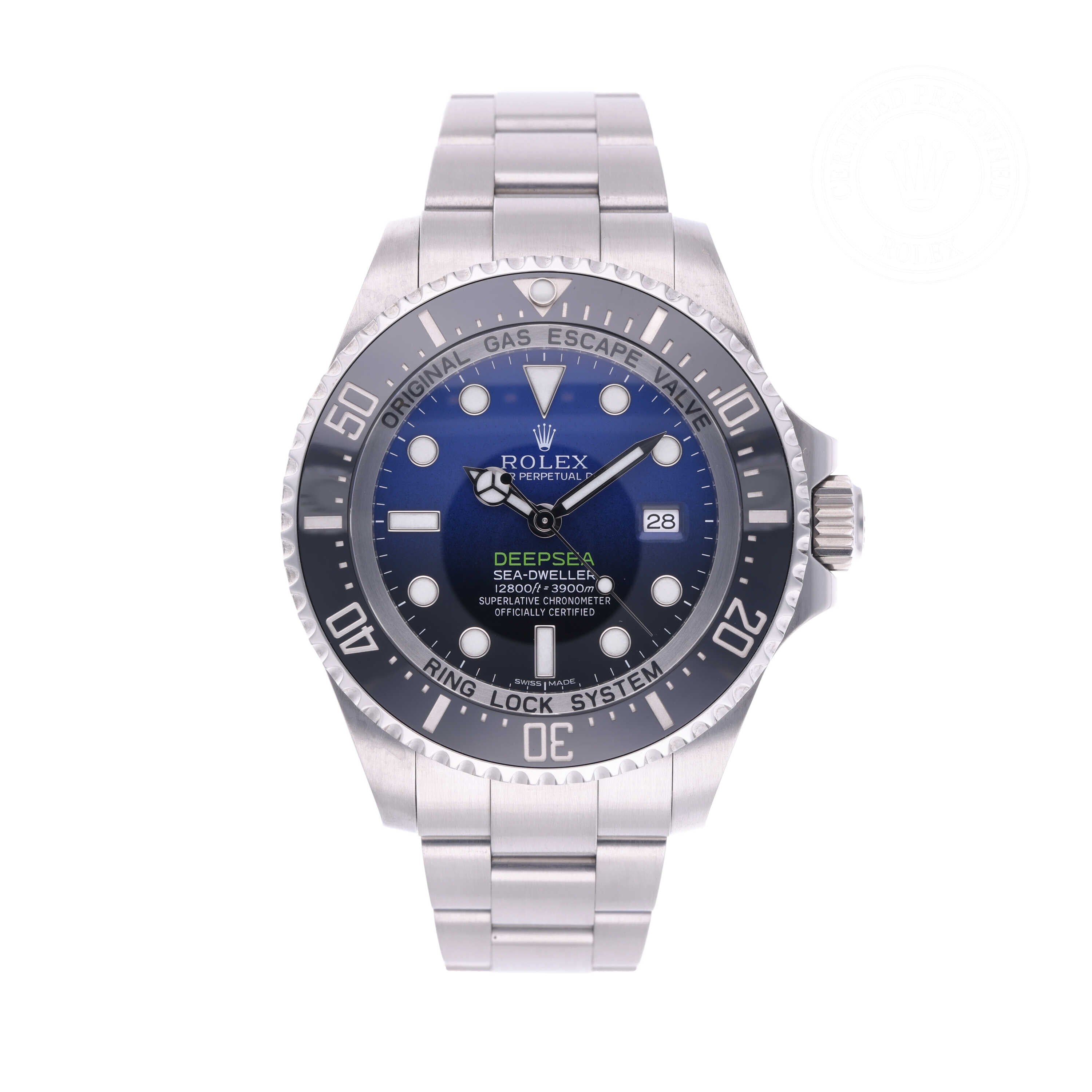 Rolex Certified Pre-owned Deep Sea M116660-0003 front on white background