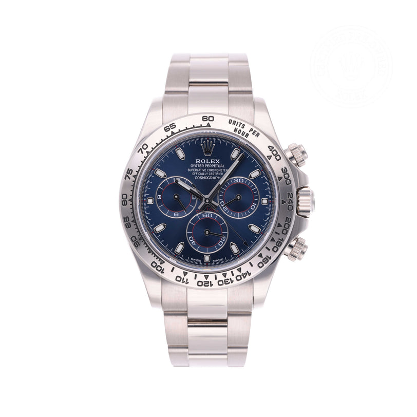 Rolex Certified Pre-owned Daytona M116509-0071 front on white background