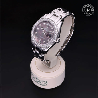 Rolex Certified Pre-owned Day-date M18946-0039 front on black background