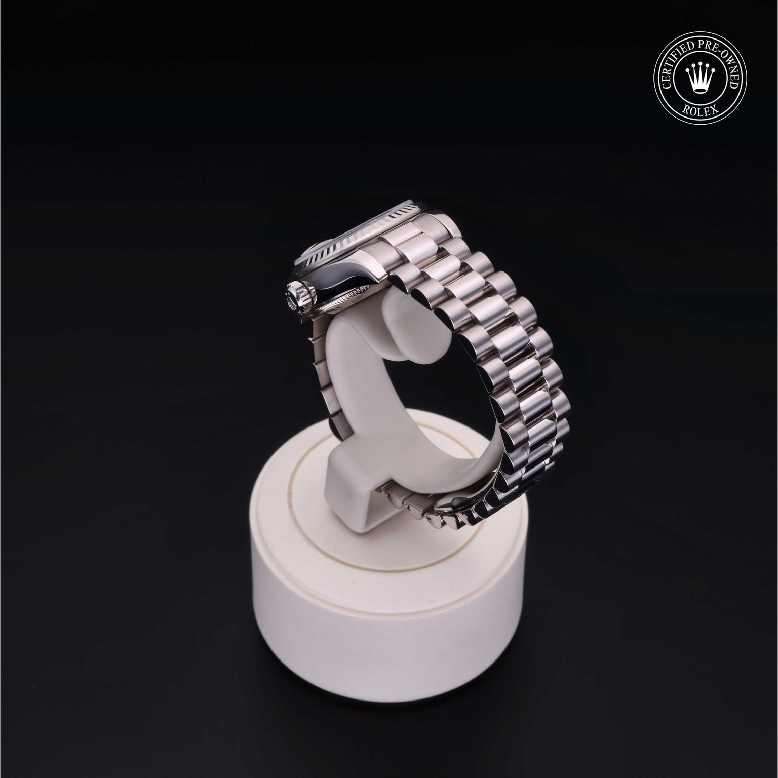 Rolex Certified Pre-owned Lady Datejust M179179-0066 front on black background