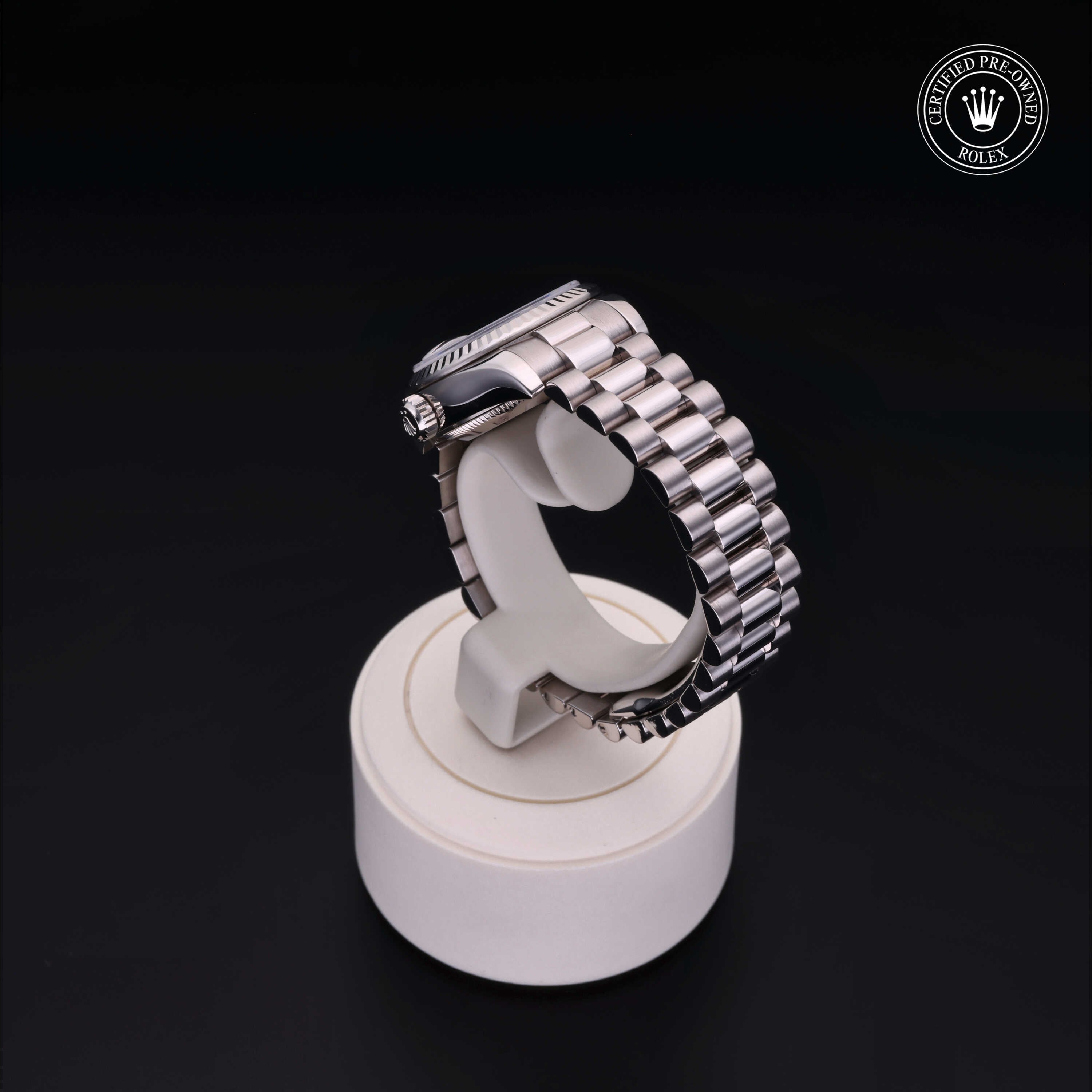 Rolex Certified Pre-owned Lady Datejust M179179-0066 front on black background