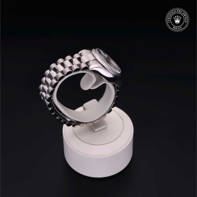 Rolex Certified Pre-owned Lady Datejust M179179-0066 front on black background