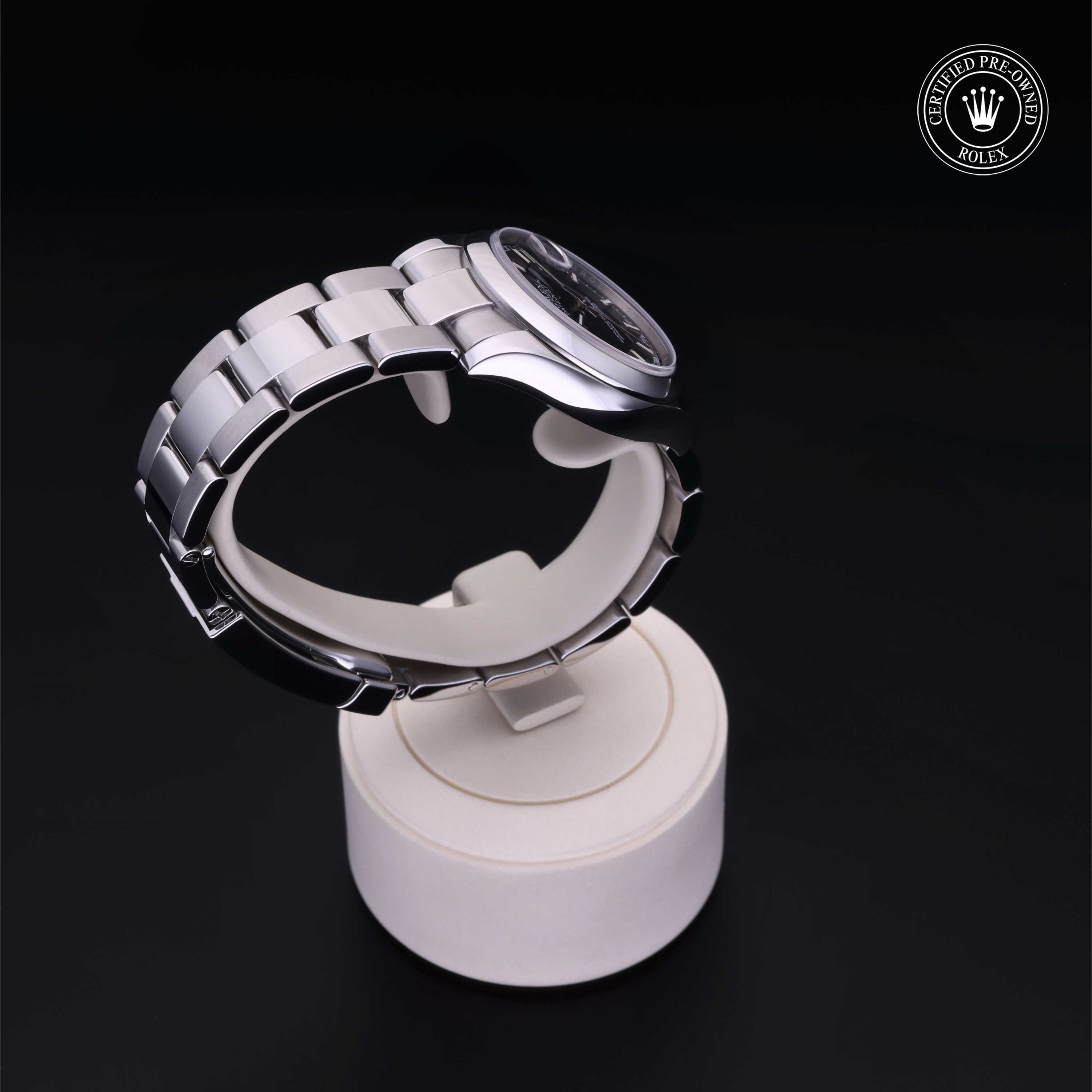 Rolex Certified Pre-owned Lady Datejust M178240-0025 front on black background