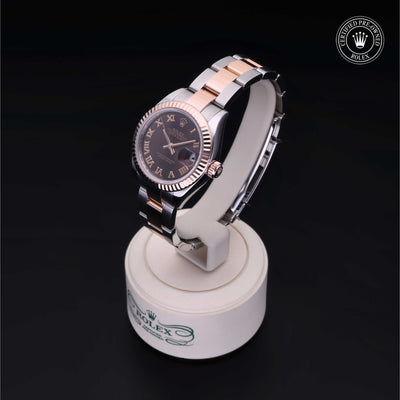 Rolex Certified Pre-owned Lady Datejust M279171-0010 front on black background