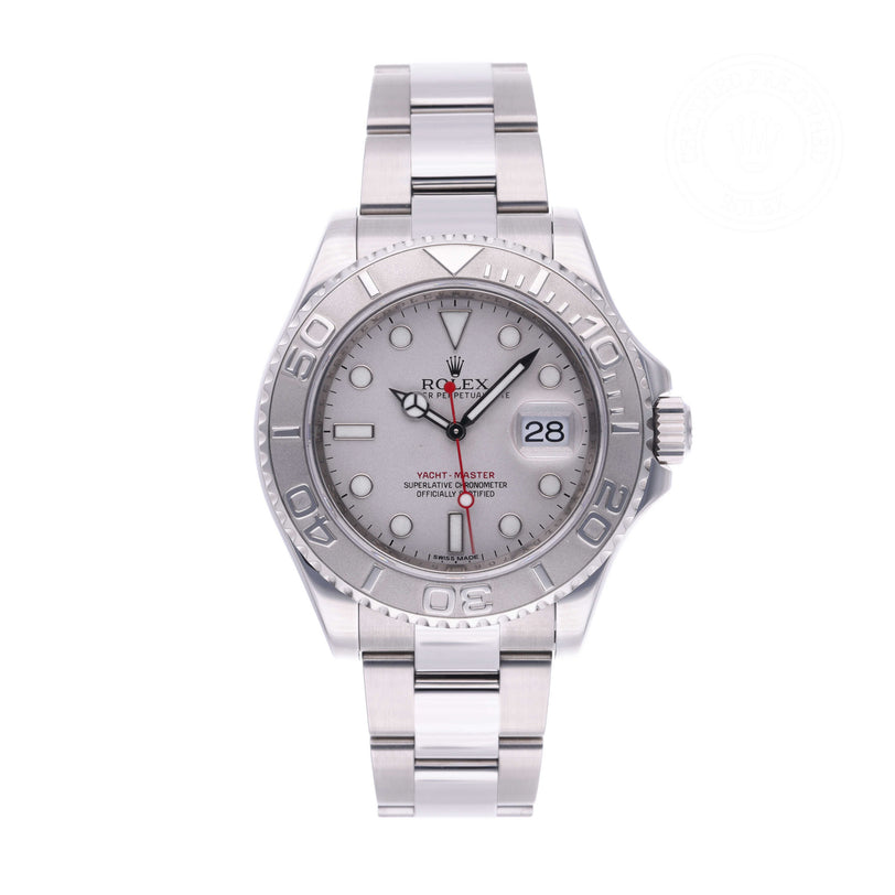 Rolex Certified Pre-owned Yacht-Master M116622-0002 front on white background