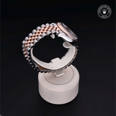 Rolex Certified Pre-owned Lady Datejust M278271-0002 front on black background