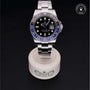 Rolex Certified Pre-owned GMT M116710BLNR-0002 front on black background
