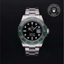 Rolex Certified Pre-owned Submariner Date M126610LV-0002 front on black background