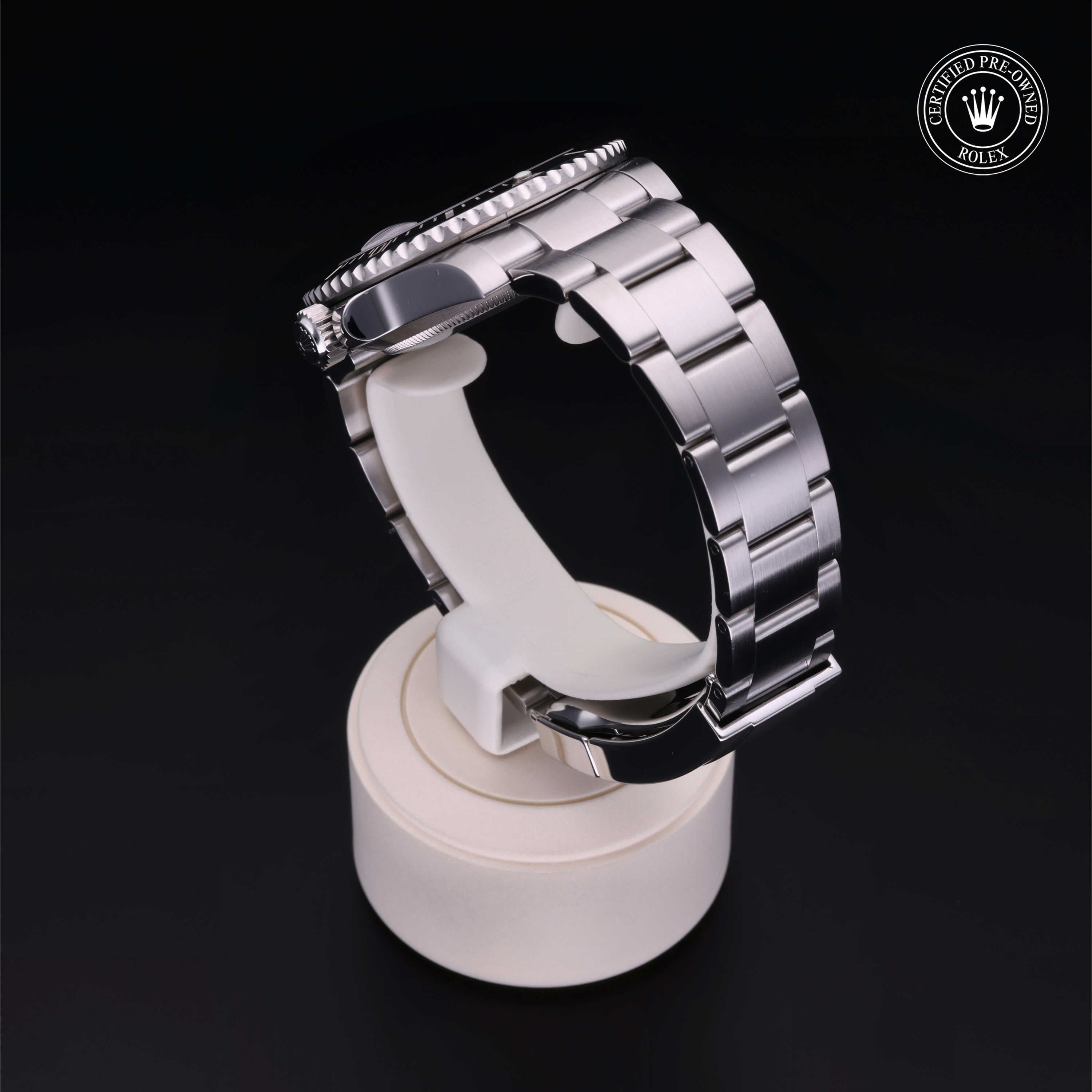 Rolex Certified Pre-owned Submariner M116610LN-0001 front on black background