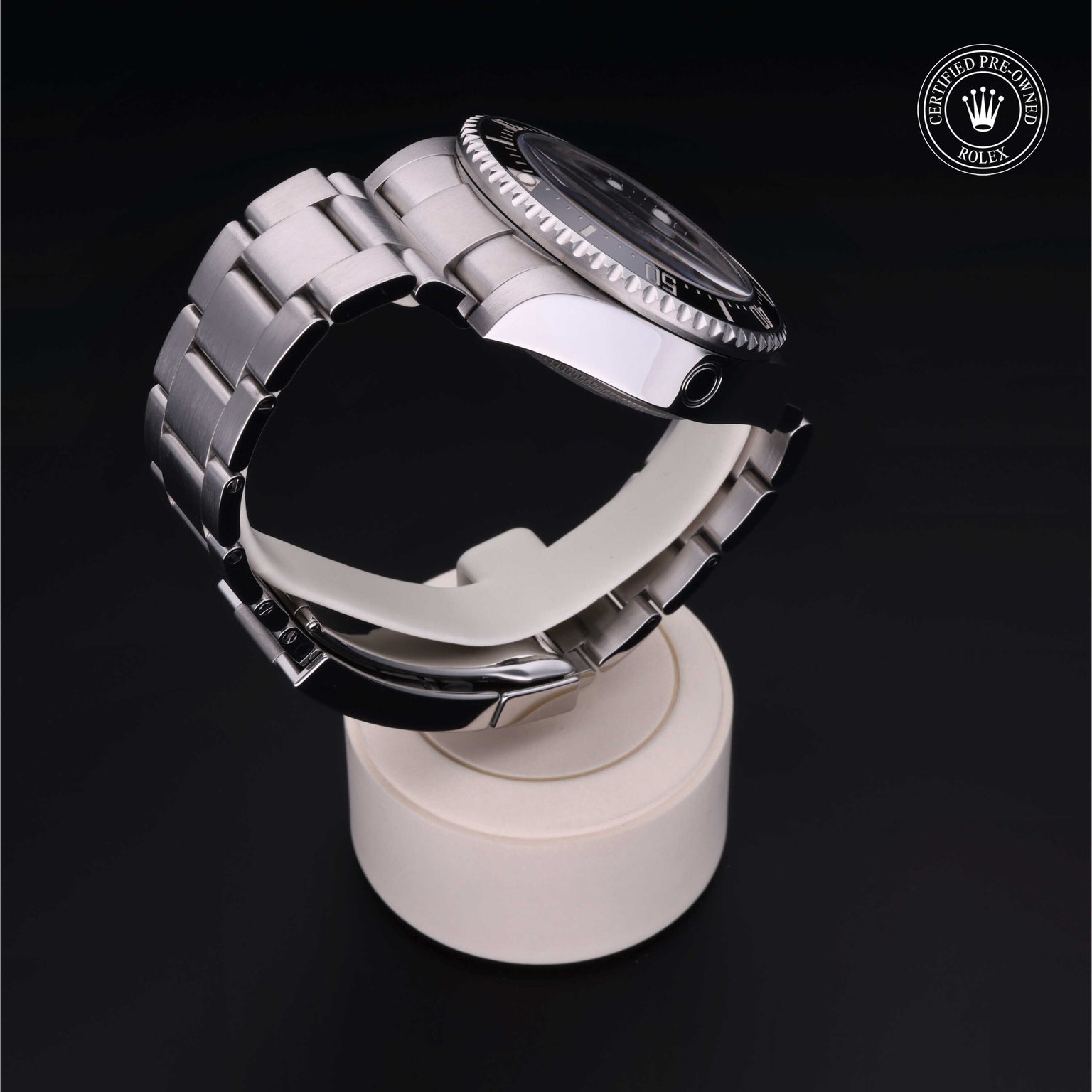 Rolex Certified Pre-owned Deep Sea M126660-0002 front on black background
