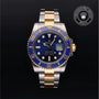 Rolex Certified Pre-owned Submariner M116613LB-0005 front on black background