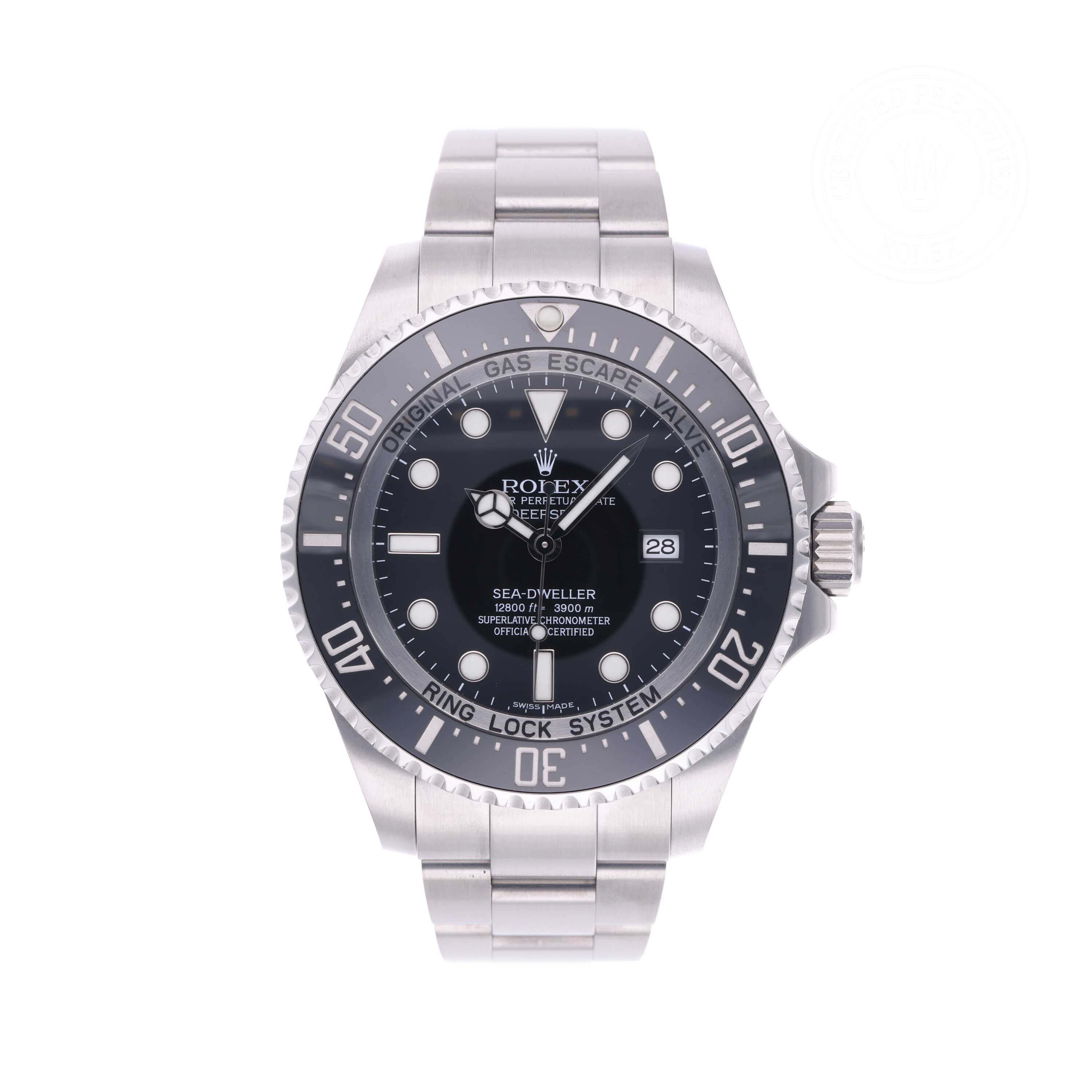 Rolex Certified Pre-owned Deep Sea M116660-0001 front on white background