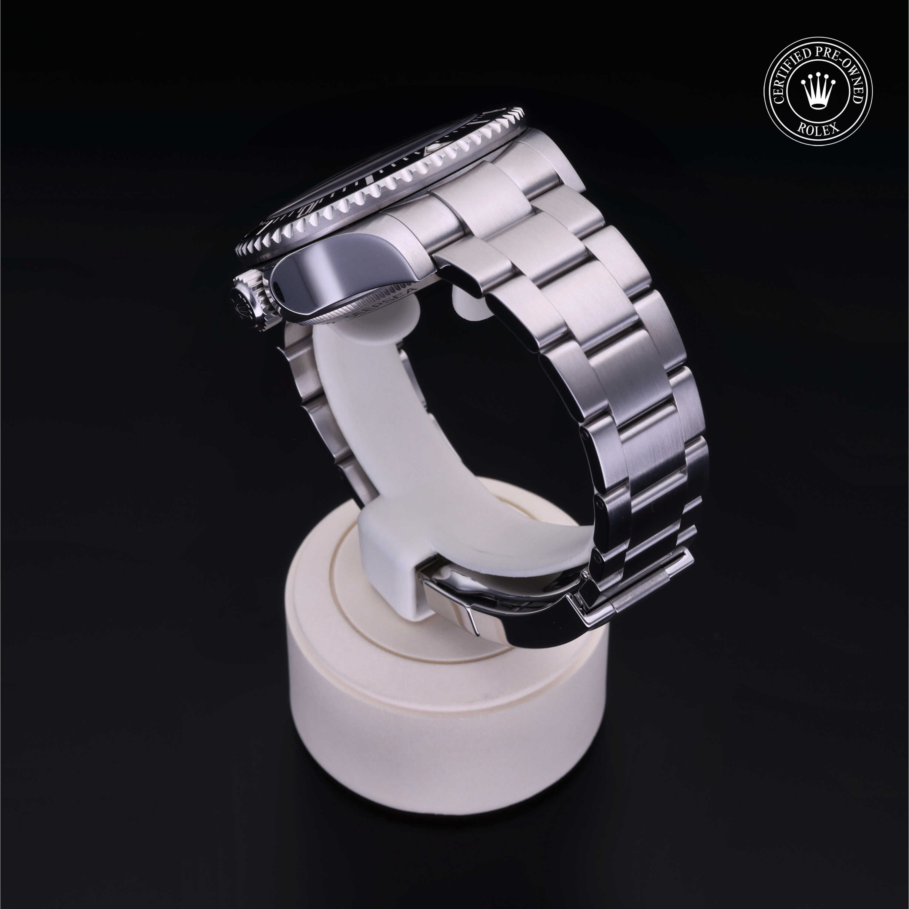 Rolex Certified Pre-owned Deep Sea M126660-0002 front on black background