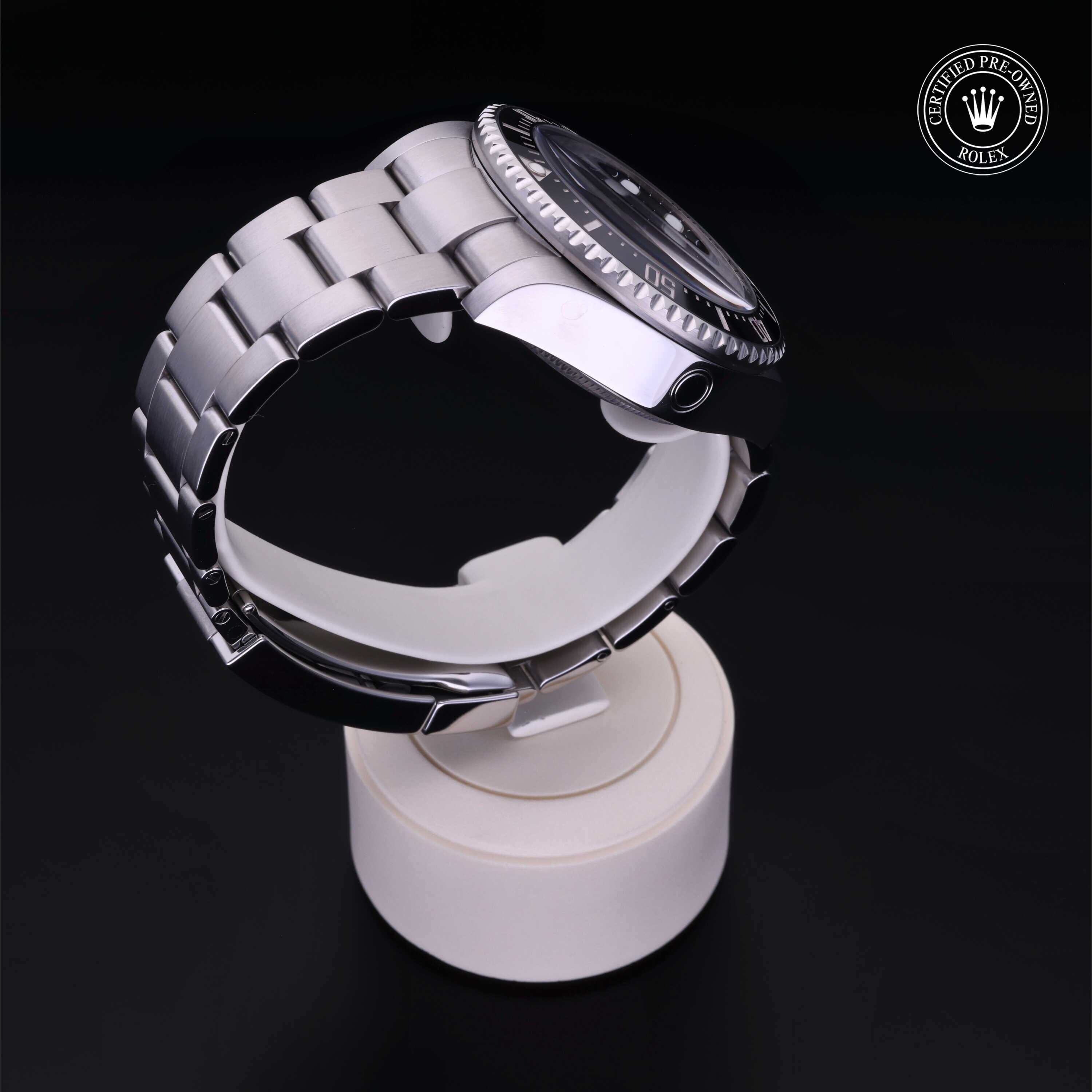 Rolex Certified Pre-owned Deep Sea M126660-0002 front on black background