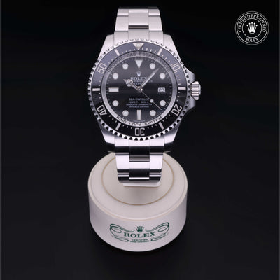 Rolex Certified Pre-owned Deep Sea M116660-0001 front on black background