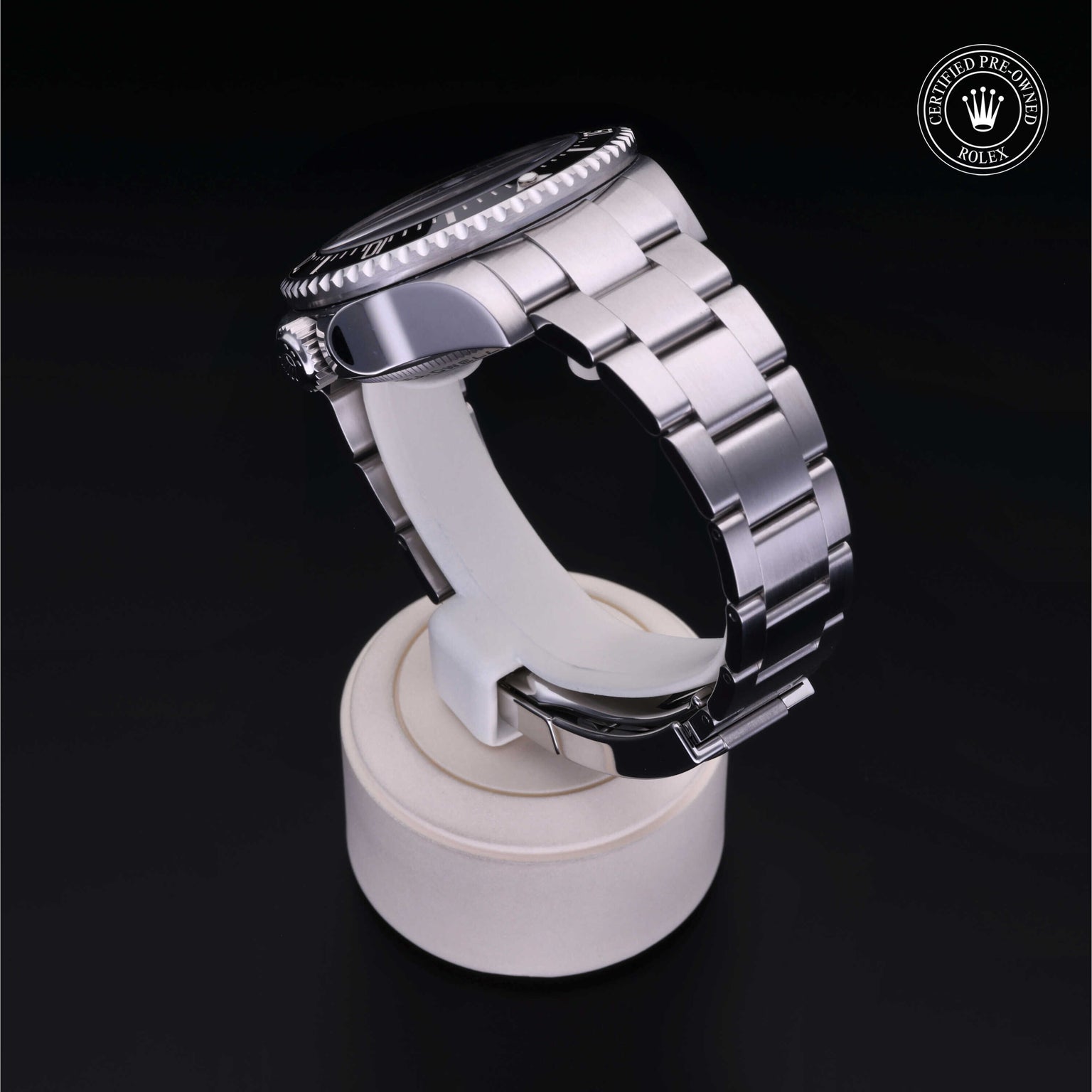 Rolex Certified Pre-owned Deep Sea M116660-0001 front on black background