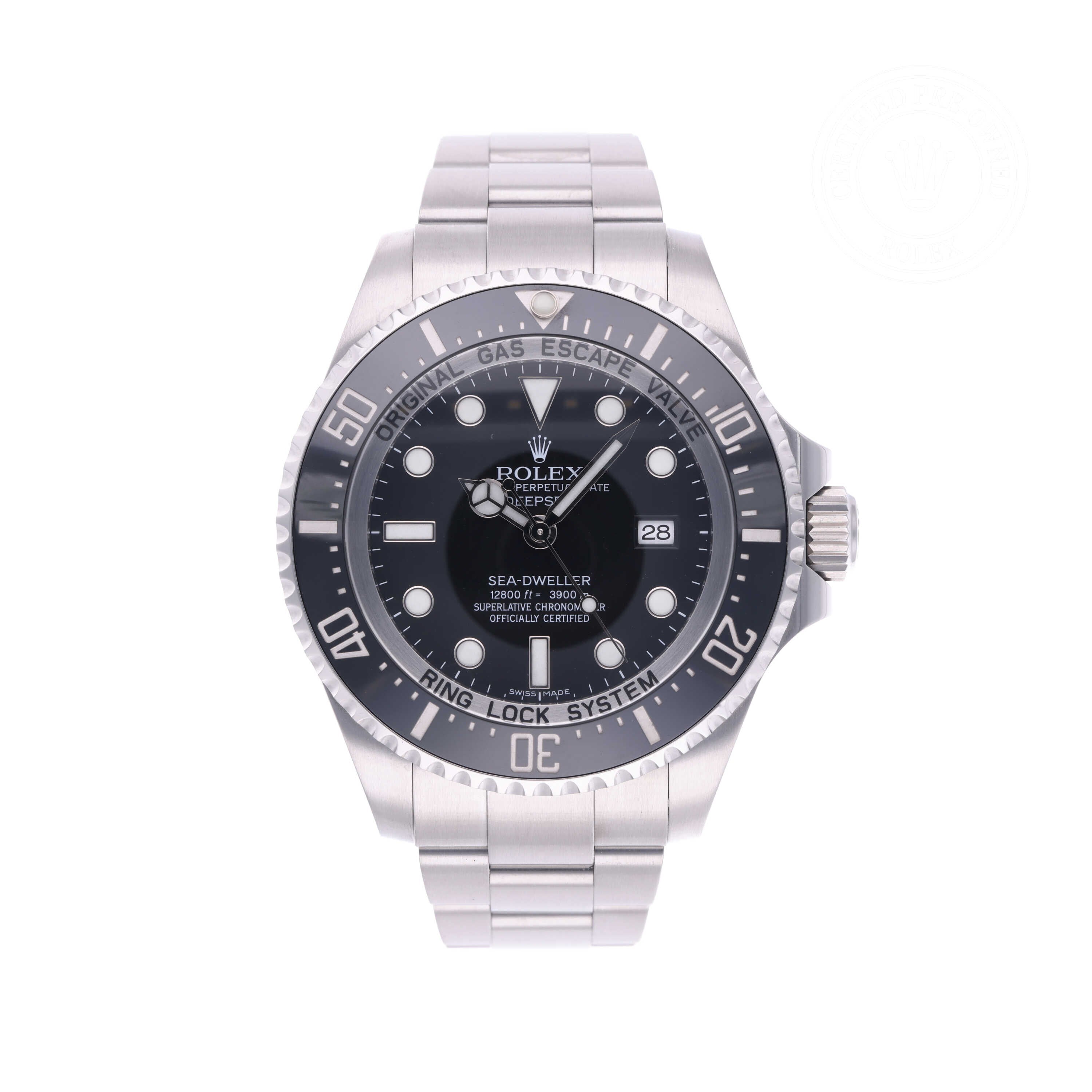 Rolex Certified Pre-owned Deep Sea M116660-0001 front on white background