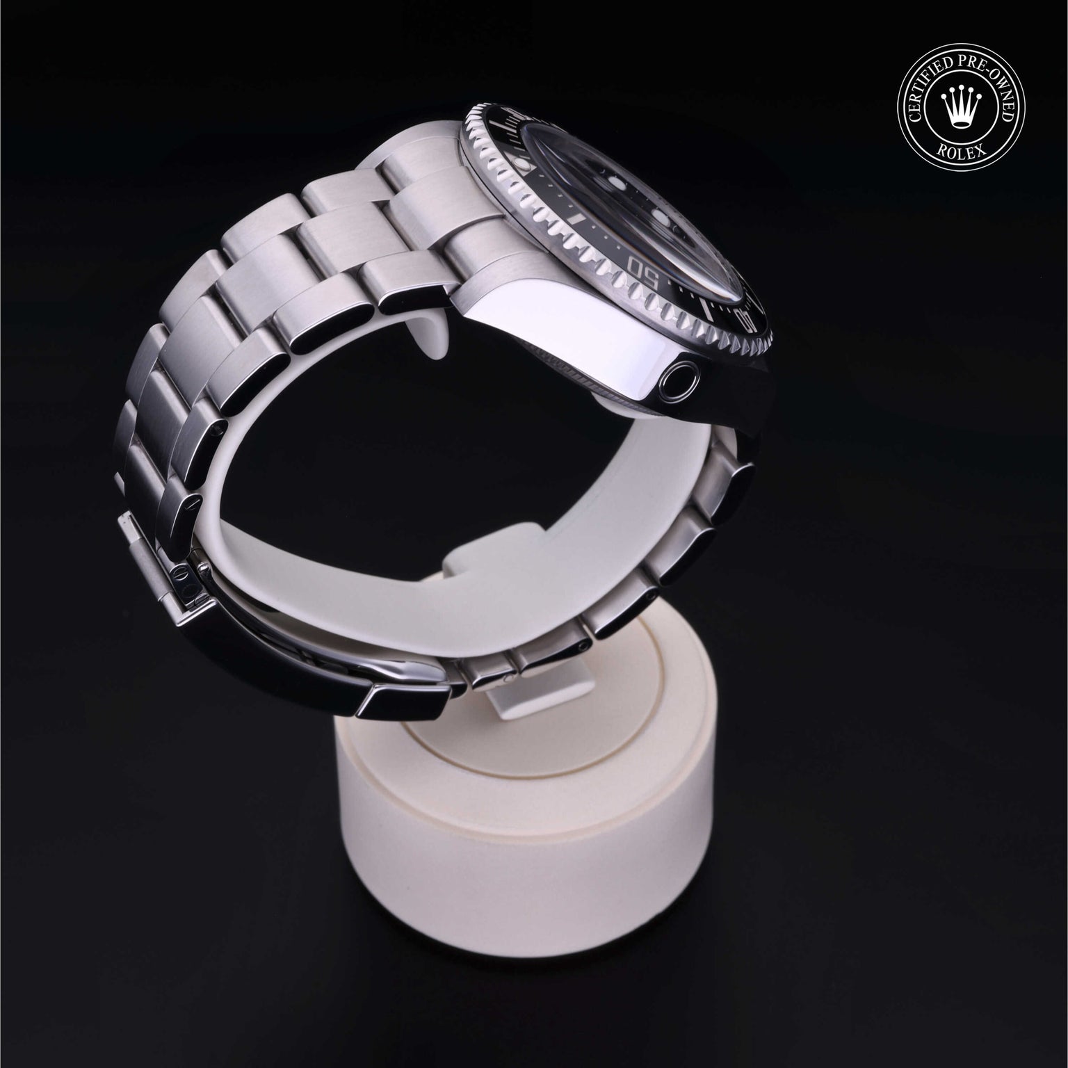 Rolex Certified Pre-owned Deep Sea M126660-0002 front on black background