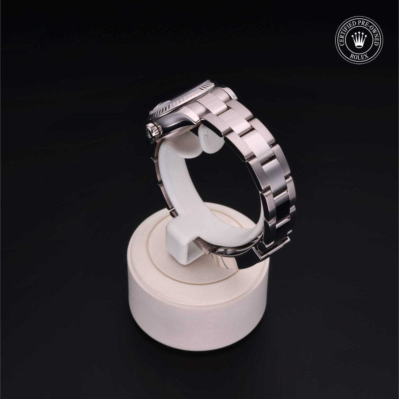 Rolex Certified Pre-owned Lady Datejust M179179-0136 front on black background