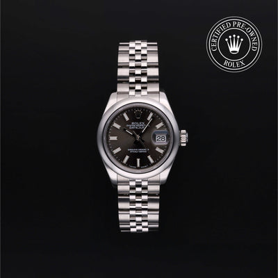 Rolex Certified Pre-owned Lady Datejust M279160-0009 front on black background