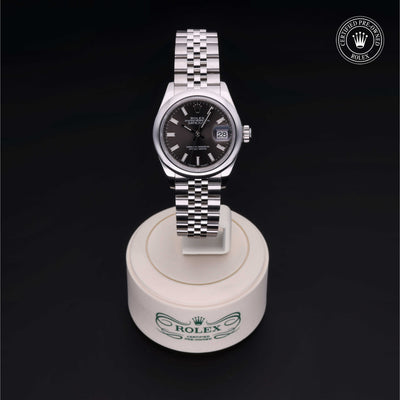 Rolex Certified Pre-owned Lady Datejust M279160-0009 front on black background