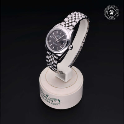 Rolex Certified Pre-owned Lady Datejust M279160-0009 front on black background