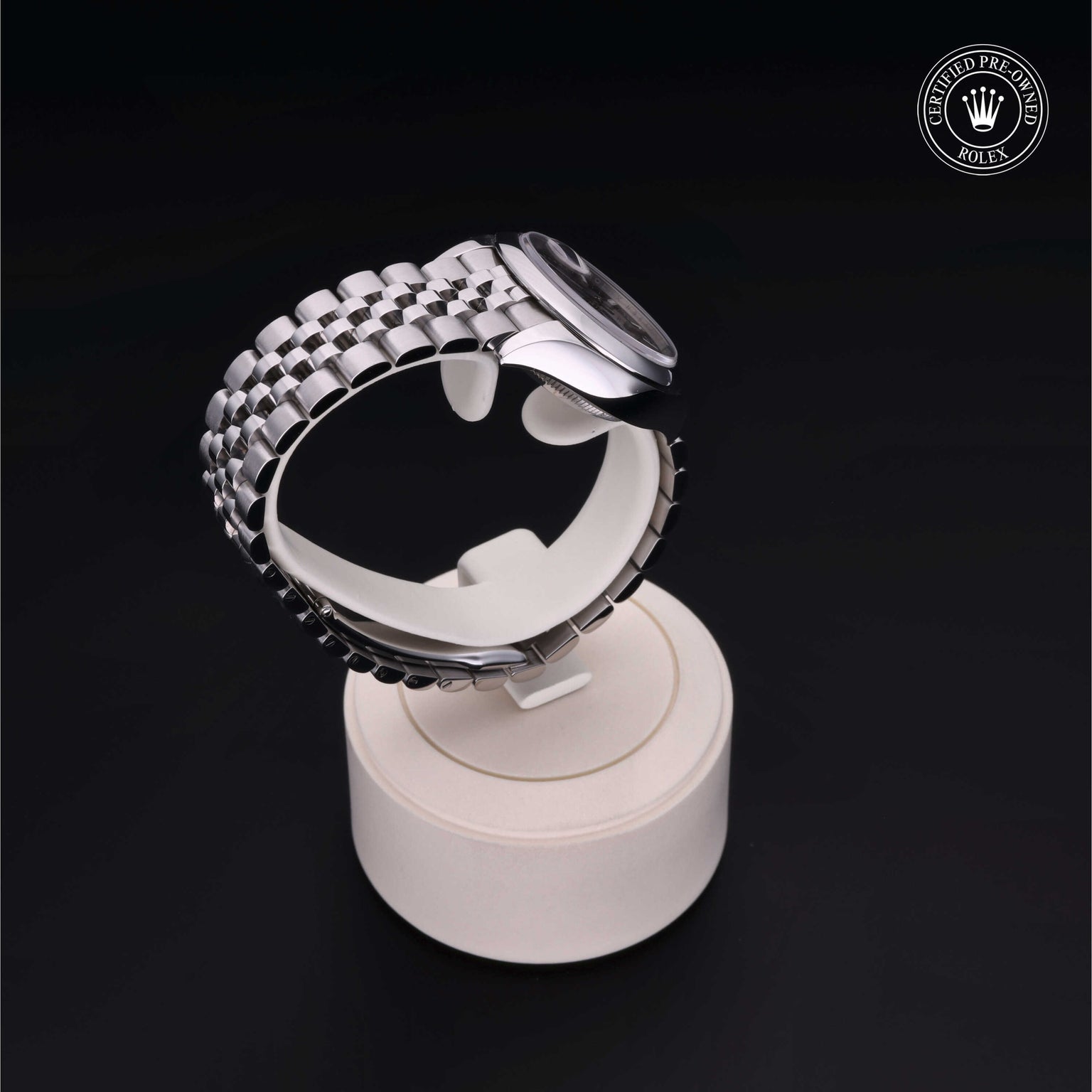 Rolex Certified Pre-owned Lady Datejust M279160-0009 front on black background