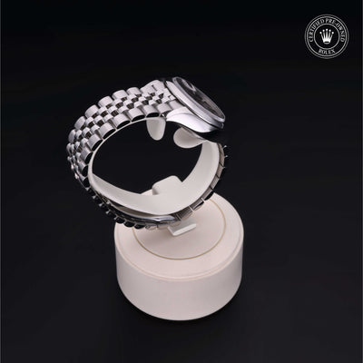 Rolex Certified Pre-owned Lady Datejust M279160-0009 front on black background