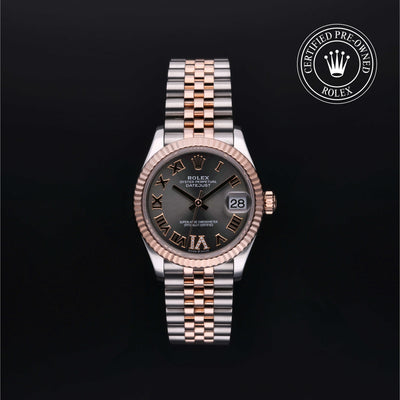 Rolex Certified Pre-owned Lady Datejust M278271-0030 front on black background