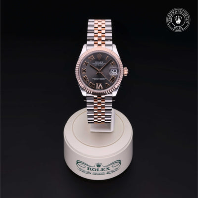 Rolex Certified Pre-owned Lady Datejust M278271-0030 front on black background