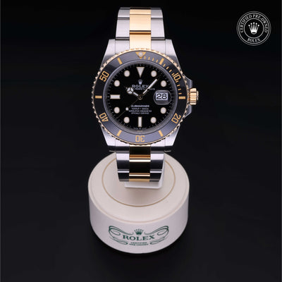 Rolex Certified Pre-owned Submariner M126613LN-0002 front on black background