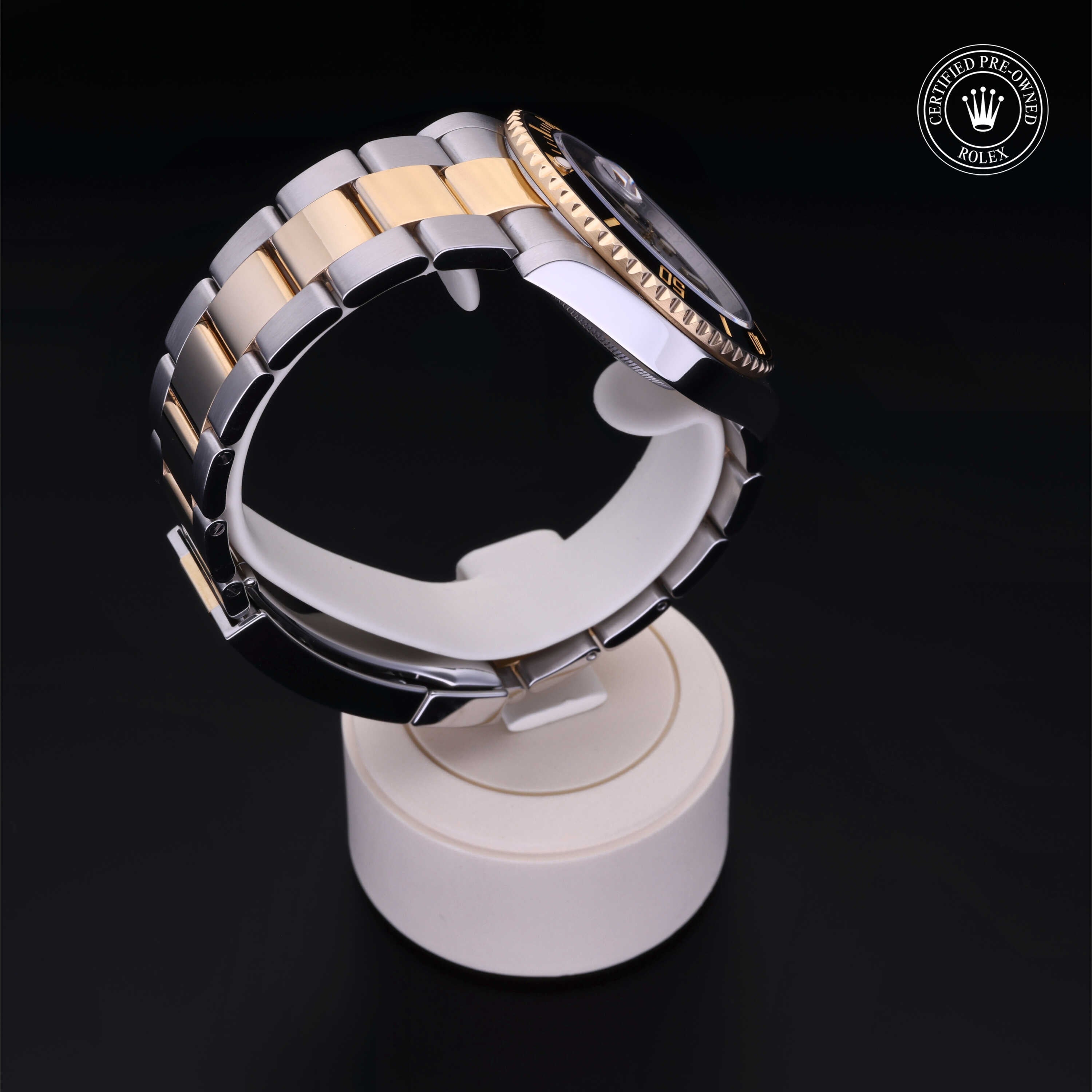 Rolex Certified Pre-owned Submariner M126613LN-0002 front on black background