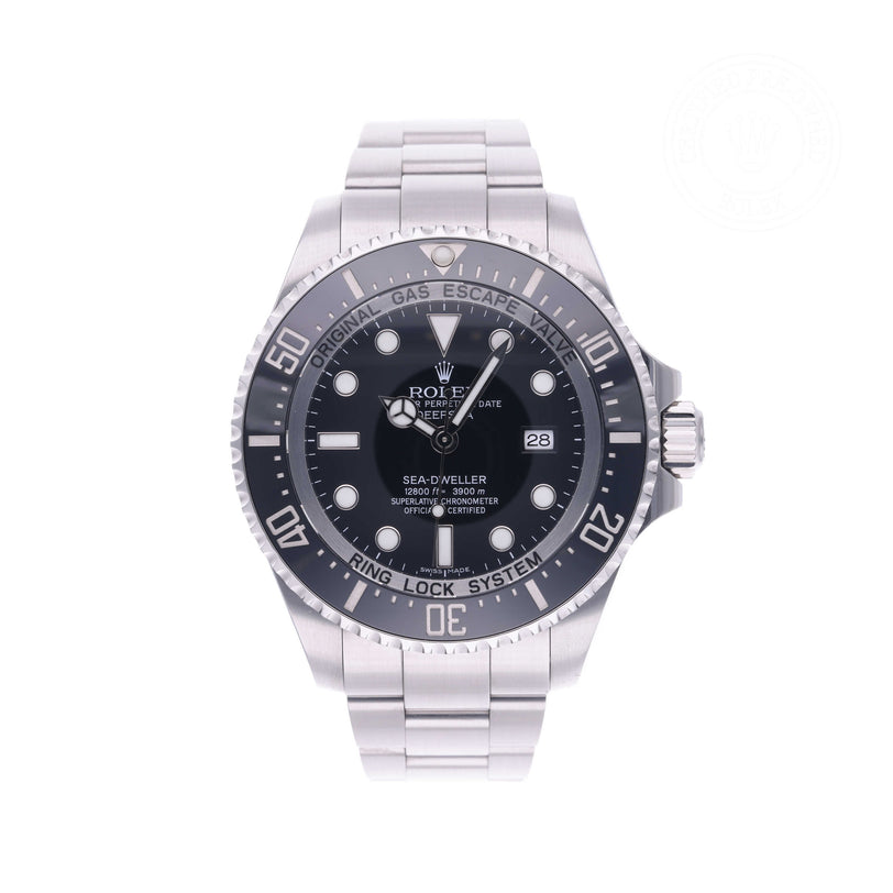 Rolex Certified Pre-owned Sea-Dweller M116660-0001 front on white background