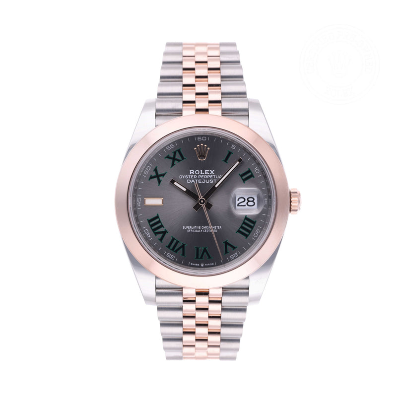 Rolex Certified Pre-owned Datejust M126301-0016 front on white background